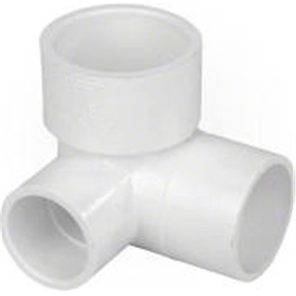 Handson 1.5 S x 1.5 SPG x 1 S in. 3-Way Street 90 deg Elbow PVC Fitting HA1188351